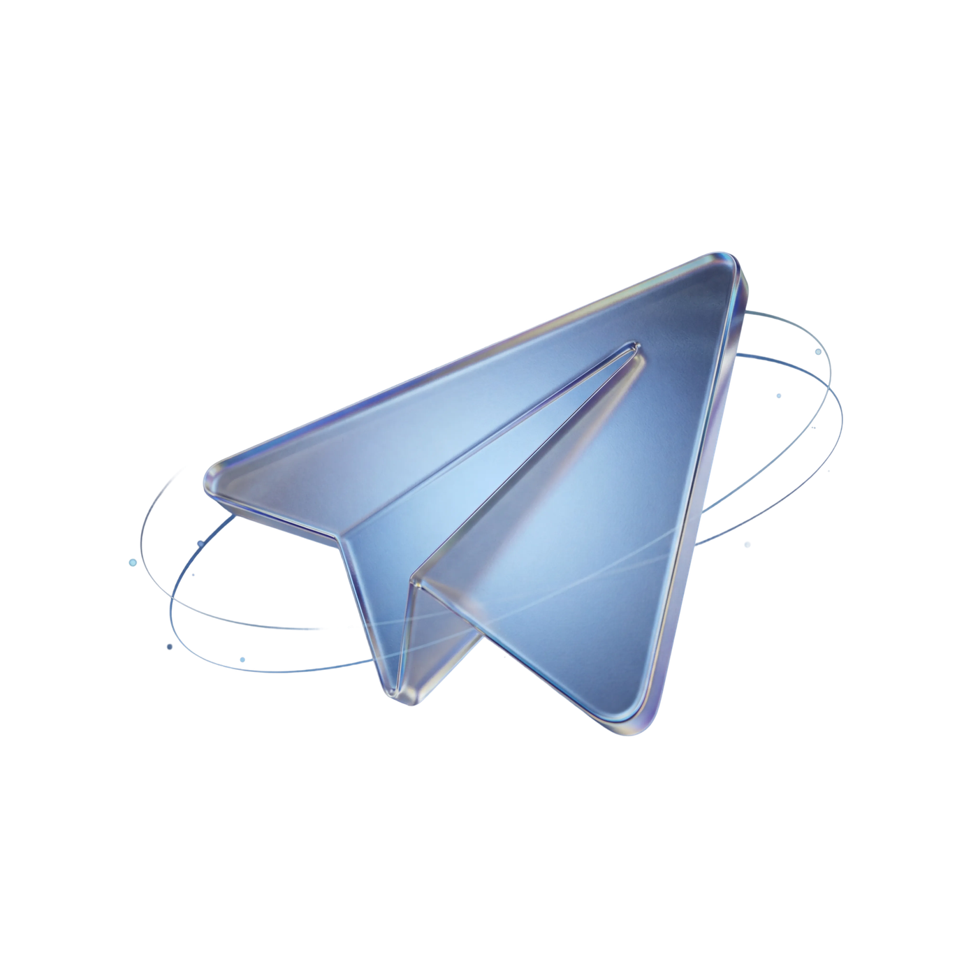 Бумажный самолётик — символ Telegram и скорости Oreol VPN